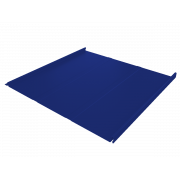 Фальц двойной стоячий Line Grand Line 0,45 PE с пленкой на замках RAL 5002 ультрамариново-синий