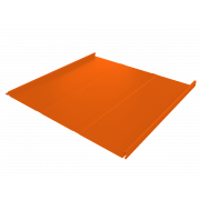 Фальц двойной стоячий Line Grand Line 0,45 PE с пленкой на замках RAL 2004 оранжевый