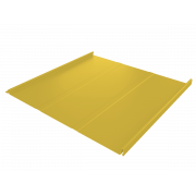 Фальц двойной стоячий Line Grand Line 0,45 PE с пленкой на замках RAL 1018 цинково-желтый