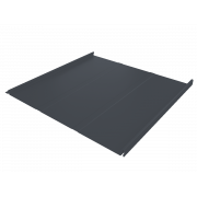 Фальц двойной стоячий Line Grand Line 0,7 PE с пленкой на замках RAL 7024 мокрый асфальт