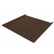 Фальц двойной стоячий Line Grand Line 0,5 PurPro Matt 275 с пленкой на замках RAL 8017 шоколад