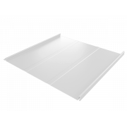 Фальц двойной стоячий Line Grand Line 0,5 Satin с пленкой на замках RAL 9003 сигнальный белый