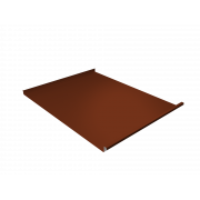 Фальц двойной стоячий Grand Line 0,45 PE с пленкой на замках RAL 3009 оксидно-красный