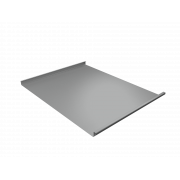 Фальц двойной стоячий Grand Line 0,45 PE с пленкой на замках RAL 9006бело-алюминиевый