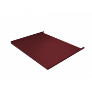 Фальц двойной стоячий Grand Line 0,5 Satin с пленкой на замках RAL 3005 красное вино