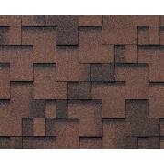 RoofShield черепица Фемили Эко Лайт Модерн (3м2) Коричневый с оттенением