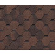 RoofShield черепица Фемили Эко Лайт Стандарт (3м2) Коричневый с оттенением