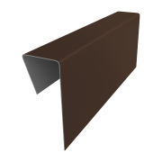 Финишный профиль фибросайдинга 0,5 Satin с пленкой RAL 8017 шоколад (3м)