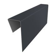 Финишный профиль фибросайдинга 0,5 Satin Matt TX RAL 7024 мокрый асфальт (2м)