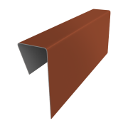 Финишный профиль фибросайдинга 0,5 Satin с пленкой RAL 8004 терракота (3м)
