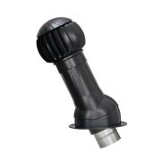 Комплект вентиляции Gervent для кровли фальцевой и гибкой черепицы, 160 мм, труба изолированная 125 мм, RAL 9005 глубокий черный