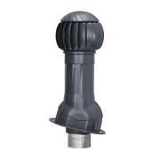 Комплект вентиляции Gervent для кровли фальцевой и гибкой черепицы, 160 мм, труба изолированная 125 мм, RAL 7024, графитовый серый