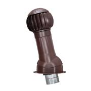 Комплект вентиляции Gervent для кровли фальцевой и гибкой черепицы, 160 мм, труба изолированная 125 мм, RAL 8017 шоколадно-коричневый