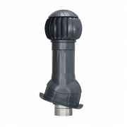 Комплект вентиляции Gervent для кровли Монтеррей, 160 мм, труба изолированная 150 мм, RAL 7024, графитовый серый