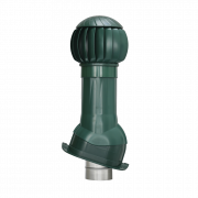 Комплект вентиляции Gervent для кровли Монтеррей, 160 мм, труба изолированная 125 мм, RAL 6005, зеленый мох