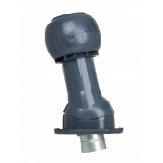 Комплект вентиляции Gervent Statik для кровли фальцевой и гибкой черепицы 160мм труба изолированная 125мм RAL 7024 графитовый серый