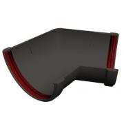 Угол желоба 135 град.Классика 120 ПВХ Grand Line графит (RAL 7024)