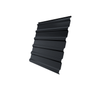 Профнастил C20R Grand Line 0,5 GreenCoat Pural BT, matt с пленкой RR 23 темно-серый (RAL 7024 мокрый асфальт)