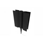 Угловой элемент для грядки (пластик) 225 мм Черный