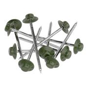 Гвозди с литой шляпкой Ондулин 75 мм зеленые