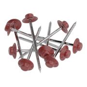 Гвозди с литой шляпкой Ондулин 75 мм красные