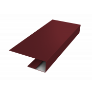 J-Профиль 12мм 0,5 Satin с пленкой RAL 3005 красное вино (3м)