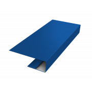 J-Профиль 12мм 0,5 Satin с пленкой RAL 5005 сигнальный синий (3м)