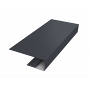 J-Профиль 12мм 0,5 Satin с пленкой RAL 7024 мокрый асфальт (2м)