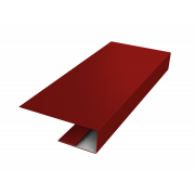 J-Профиль 12мм 0,5 Satin с пленкой RAL 3011 коричнево-красный (2м)