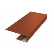 J-Профиль 12мм 0,5 Satin с пленкой RAL 8004 терракота (2м)