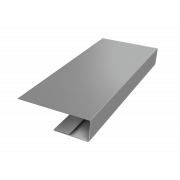 J-Профиль 12мм 0,5 Satin с пленкой RAL 9006бело-алюминиевый (3м)