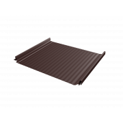 Кликфальц Pro Gofr Grand Line 0,5 GreenCoat Pural BT с пленкой на замках RR 887 шоколадно-коричневый (RAL 8017 шоколад)