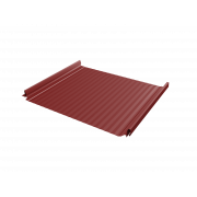 Кликфальц Pro Gofr Grand Line 0,5 Satin с пленкой на замках RAL 3011 коричнево-красный