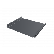 Кликфальц Pro Grand Line 0,5 GreenCoat Pural BT, matt с пленкой на замках RR 23 темно-серый (RAL 7024 мокрый асфальт)