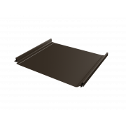 Кликфальц Pro Grand Line 0,5 GreenCoat Pural BT с пленкой на замках RR 32 темно-коричневый (RAL 8019 серо-коричневый)