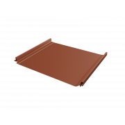 Кликфальц Pro Grand Line 0,5 Satin с пленкой на замках RAL 8004 терракота