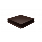 Колпак на столб крышка 390х390мм 0,45 PE с пленкой RAL 8017 шоколад