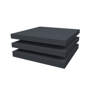 Колпак на столб плоский елка 390х390мм 0,45 PE с пленкой RAL 7024 мокрый асфальт