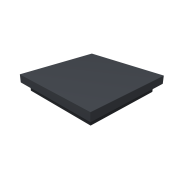 Колпак на столб плоский 390х390мм 0,45 Drap с пленкой RAL 7024 мокрый асфальт