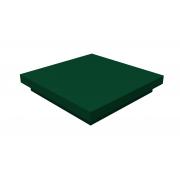 Колпак на столб плоский 390х390мм 0,45 PE с пленкой RAL 6005 зеленый мох