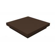 Колпак на столб плоский 390х390мм 0,45 PE с пленкой RAL 8017 шоколад