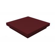 Колпак на столб плоский 390х390мм 0,45 PE с пленкой RAL 3005 красное вино