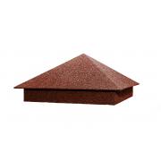 Колпак на столб 390х390мм 0,45 Базальт Кленовый латте