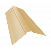 Планка конька фигурного 150x150 0,45 PE с пленкой RAL 1014 слоновая кость (3м)