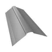 Планка конька фигурного 150x150 0,45 PE с пленкой RAL 7004 сигнальный серый (2м)