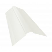 Планка конька фигурного 150x150 0,4 PE с пленкой RAL 9003 сигнальный белый (2м)