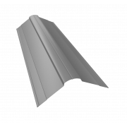 Планка конька фигурного 100x100 0,45 PE с пленкой RAL 7004 сигнальный серый (2м)