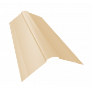 Планка конька фигурного 150x150 0,45 PE с пленкой RAL 1015 светлая слоновая кость (2м)