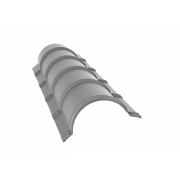 Планка конька полукруглого 0,45 Drap TX RAL 7004 сигнальный серый (1,97м)