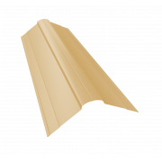 Планка конька фигурного 100x100 0,45 PE с пленкой RAL 1014 слоновая кость (3м)